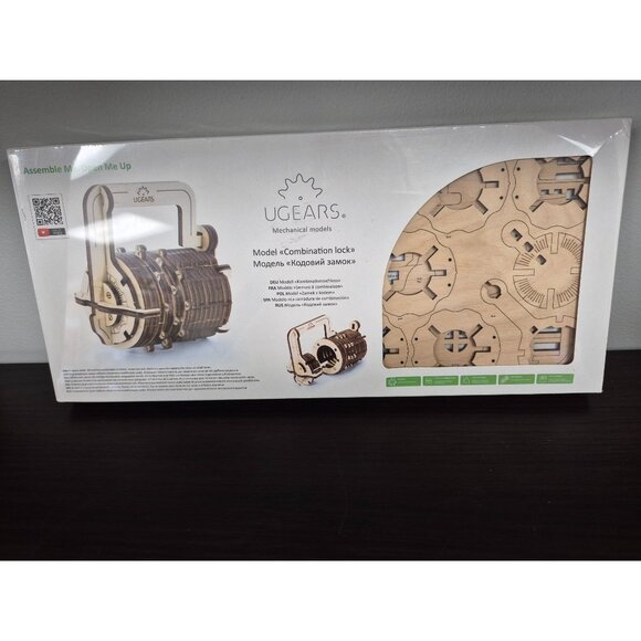 Ugears 3D Wooden Combination Lock Model Kit - Picture 2 of 3